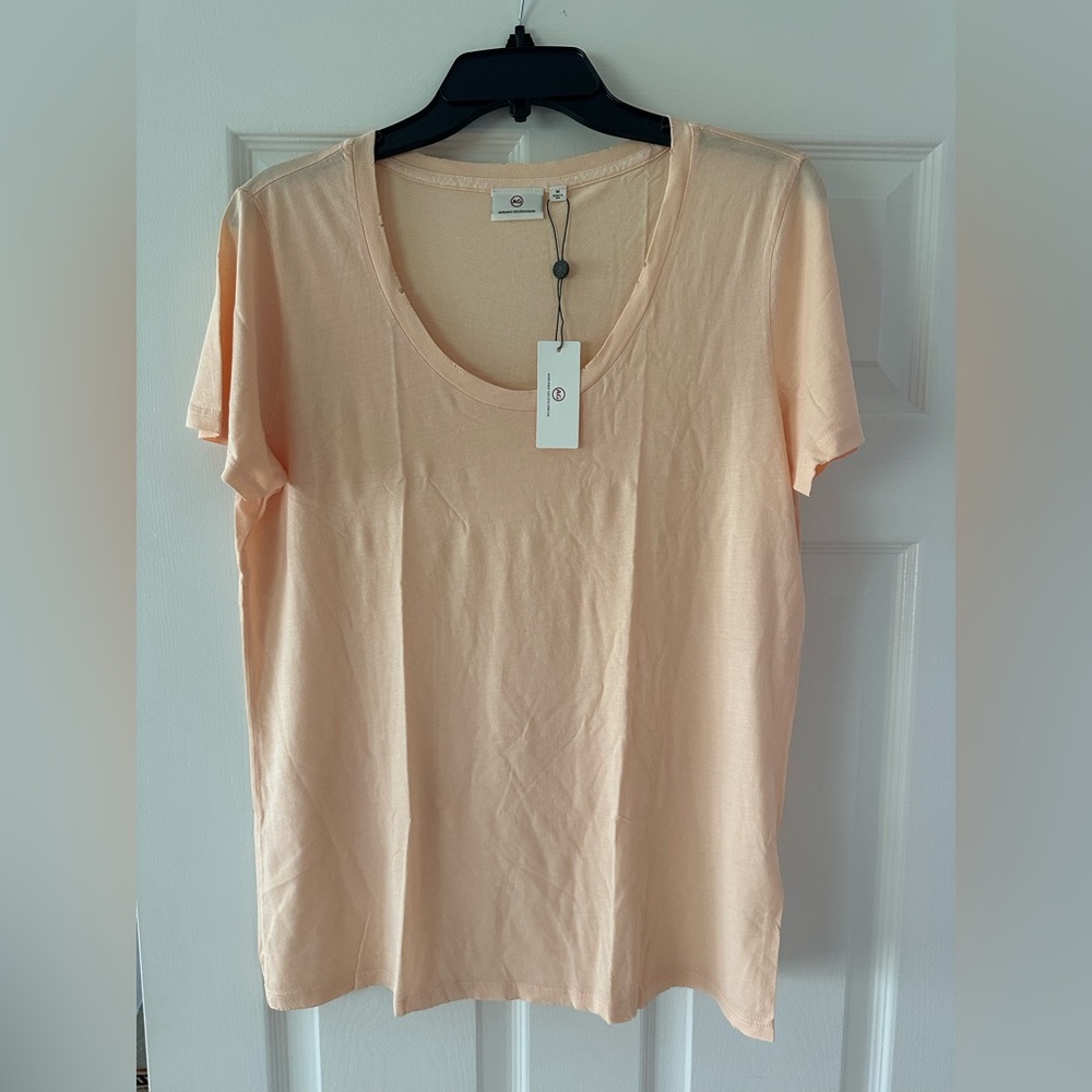 NWT AG Adriano Goldschmied Light Peach Short Sleeve Tee